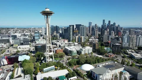 Seattle, Washington - August 28th, 2024: Space Needle Stock Footage 282936933