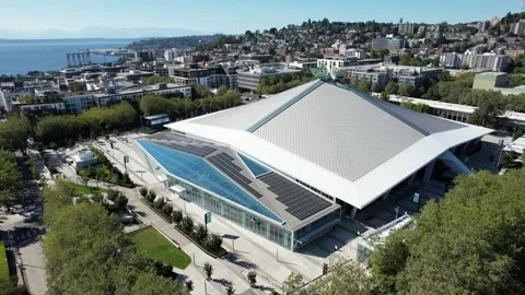 Seattle, Washington - August 28th, 2024: Climate Pledge Arena Stock Footage 282937223