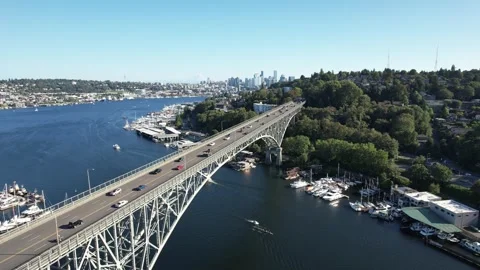 Seattle, Washington - August 29th, 2024: Aurora Bridge 動画素材 282944426