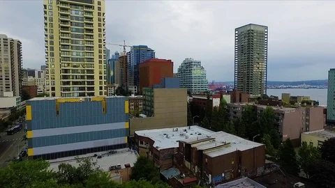 Seattle Washington Downtown Aerial Stock Footage 73206570
