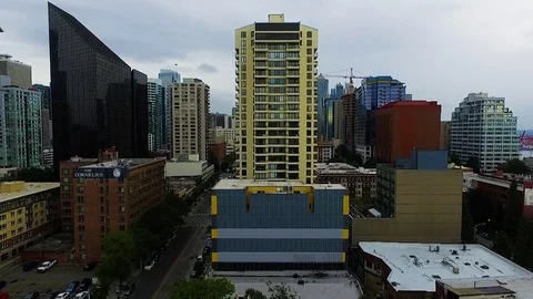 Seattle Washington Downtown Aerial Stock Footage 73206675