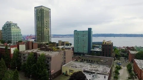 Seattle Washington Downtown Aerial Stock Footage 73206680