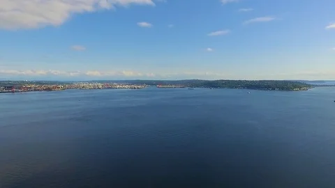 Seattle Washington Downtown Aerial Stock Footage 73206781