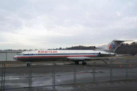 SEATTLE, WASHINGTON, USA - JAN 27th, 2017: An American Airlines Boeing 727-200 Stock Photos