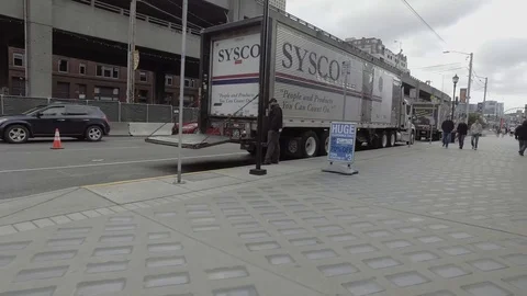 Seattle Waterffront Delivery Stock Footage 106881086