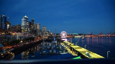 Seattle Waterfront 2017 C Stock Footage 75962156