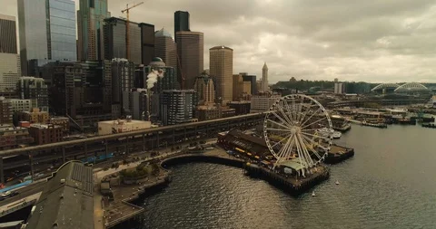 Seattle Waterfront Video stock 111729057