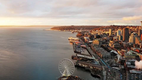 Seattle waterfront Stock Footage 124644060