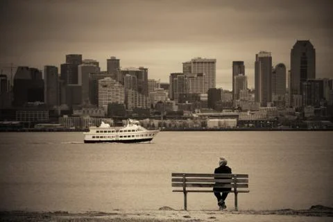 Seattle waterfront Stock Photos