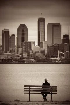 Seattle waterfront Stock Photos