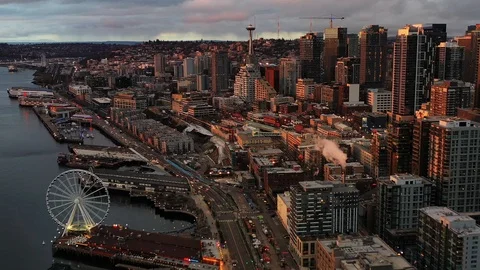 Seattle wheel Stock Footage 124644006