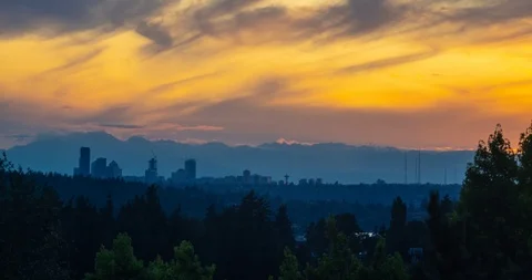 SeattleSunset Stock Footage 113073879