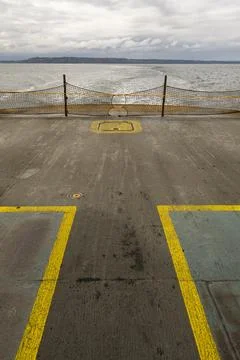 Seattle,United States,The empty car deck of the Spokane ferry, Seattle Stock Photos