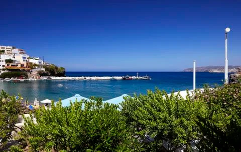 Seaview at Bali port in Bali village, Crete island, Greece Stock Photos