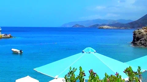 Seaview at the Cretan coast Stock Footage 150449586