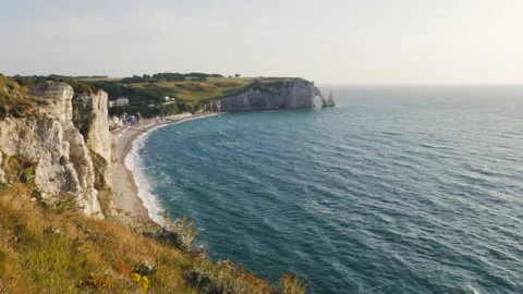 Seaview of Etretat Stock Footage 172557412