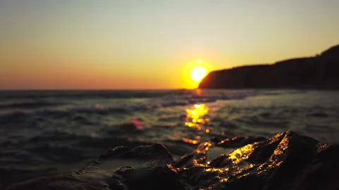 Seaview at Sunset Stock Footage 162081119