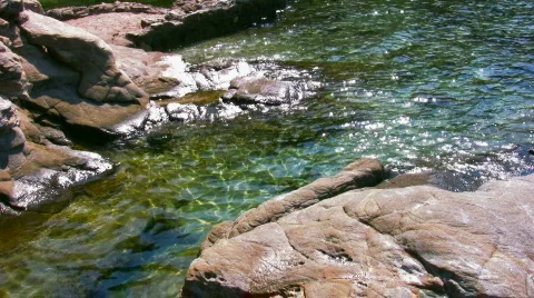 Seawater between rocks 1 Stock Footage 501668