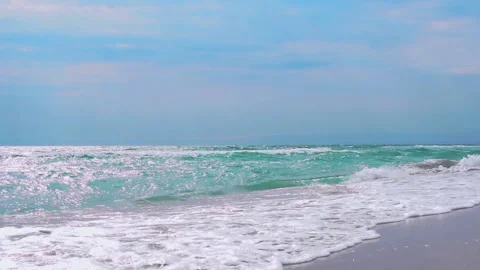 Seawater sharp wind slowed shooting Stock Footage 140473381