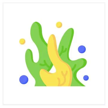 Seaweed flat icon Stock Illustration