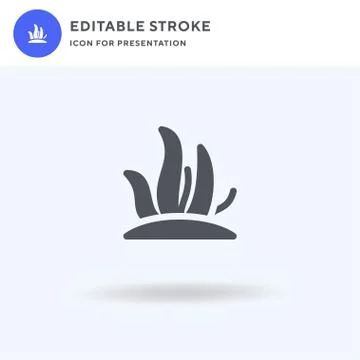 Seaweed icon vector, filled flat sign, solid pictogram isolated on white, logo Stockillustratie