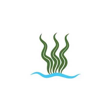 Seaweed icon vector illustration design template Stock Illustration