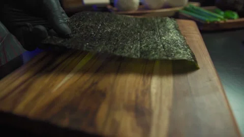 Seaweed leaf for sushi Stock Footage 280367381