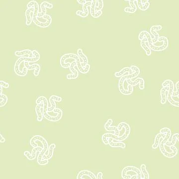 Seaweed nature ingredient line vector seamless pattern Stock Illustration