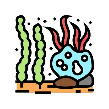 Seaweed ocean color icon vector illustration Stock Illustration