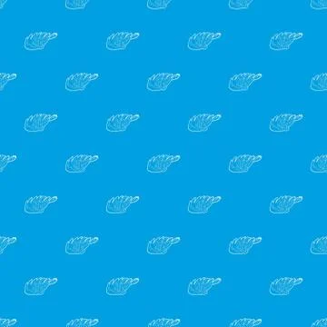 Seaweed pattern vector seamless blue Stock Illustration