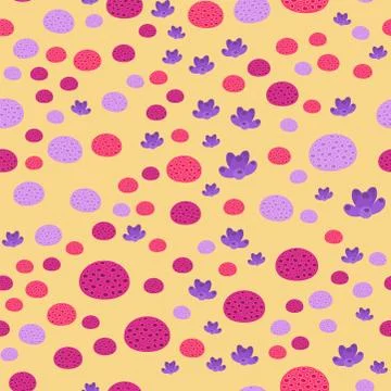 Seaweed plants seamless pattern background vector illustration Illustrazione stock