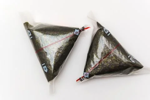 Seaweed snacks in plastic packaging ready for consumption Stock Photos