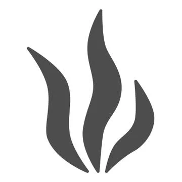 Seaweed solid icon, ocean concept, algae sign on white background, Underwater 스톡 일러스트