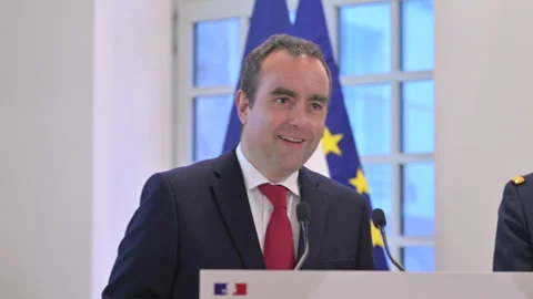 Sebastien Lecornu during a visit to the Invalides (2023) Stock Footage 264902202