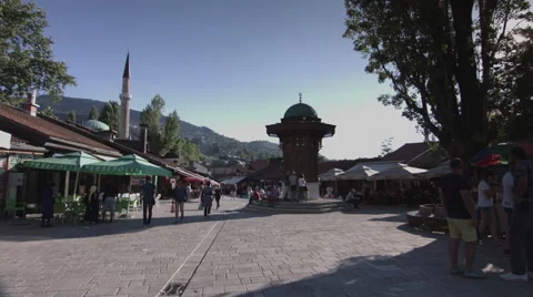 Sebilj square in Sarajevo Stock Footage 66774646