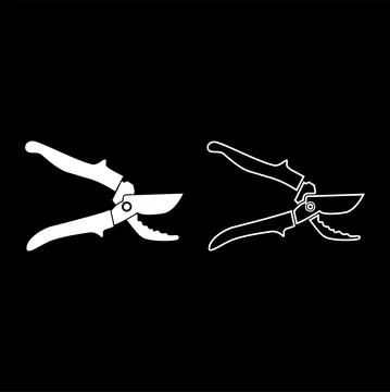 Secateur garden pruner pruning shears Clippers Hand scissors Manual cutting i Stock Illustration