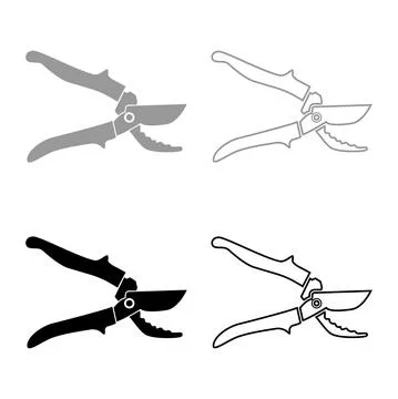 Secateur garden pruner pruning shears Clippers Hand scissors Manual cutting s Stock Illustration