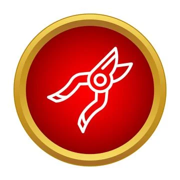 Secateurs garden pruning tool line art icon Illustrazione stock