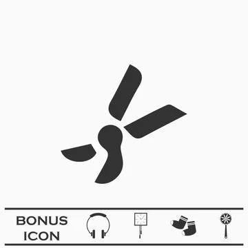Secateurs, garden scissors icon flat Stock Illustration