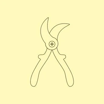 Secateurs Garden Scissors Stock Illustration