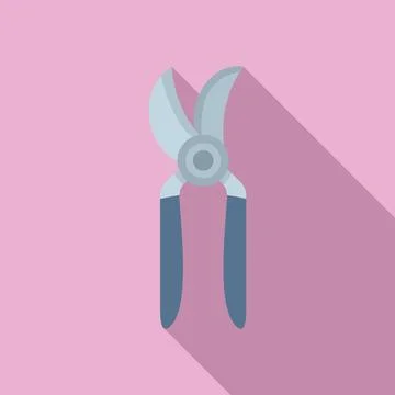 Secateurs icon flat vector. Garden pruning Stock Illustration