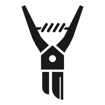 Secateurs icon, simple style Illustrazione stock