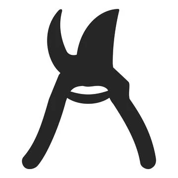 Secateurs Pruning Shears Vector Icon Stock Illustration