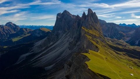 Seceda 2500m 4k Aerial Hyperlapse Stock Footage 97548581