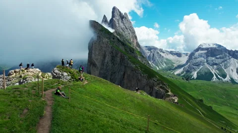 Seceda, Dolomite, Italy Stock Footage 250822773