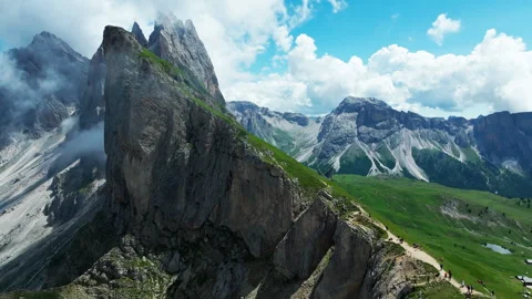 Seceda, Dolomite, Italy Stock Footage 250825054