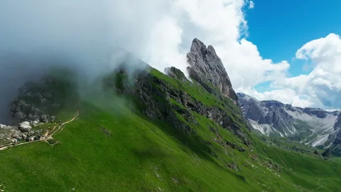 Seceda, Dolomite, Italy Stock Footage 250826989