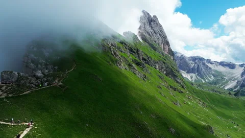 Seceda, Dolomite, Italy Stock Footage 250828003