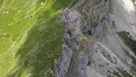 Seceda mountain aerial view Stock Footage 274911508