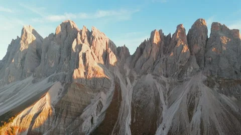Seceda Mountain In Puez Odle Nature Park in Val Gardena. Dolomites, Italy Video stock 342958387